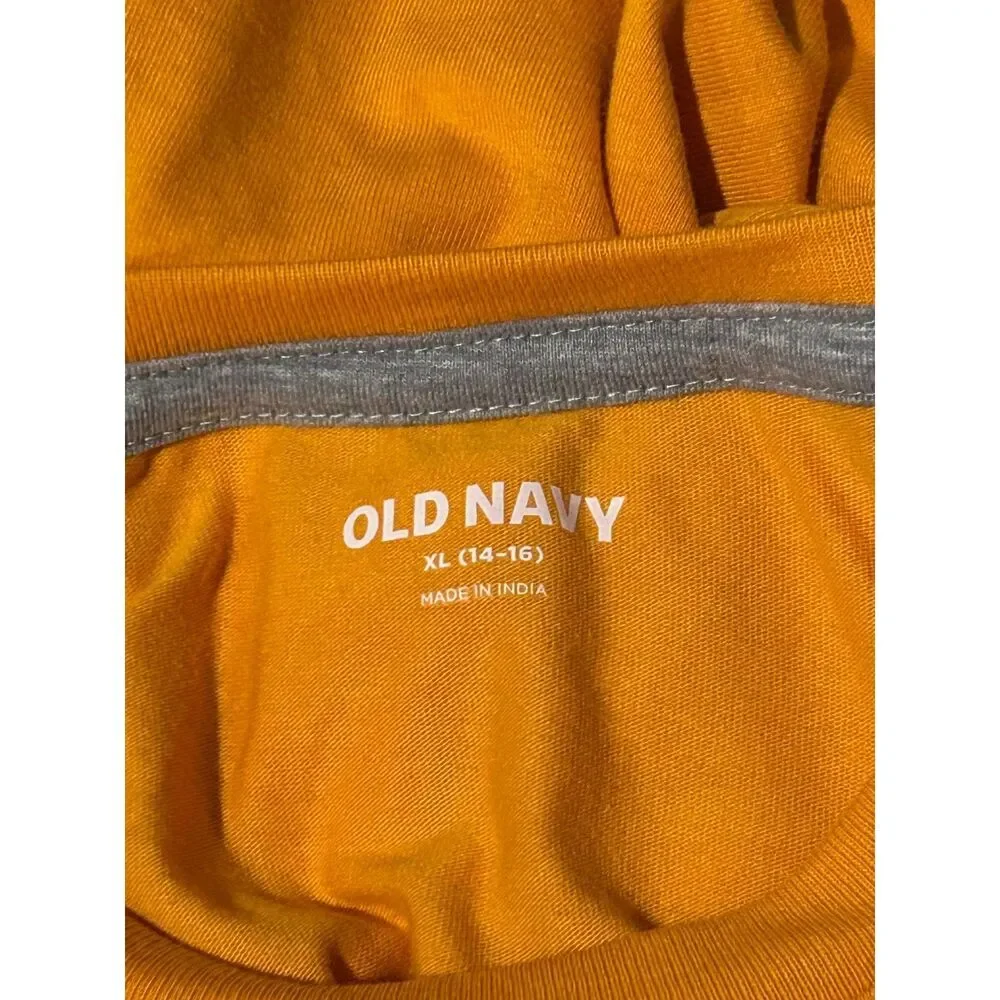 Old Navy Softest Tee Boys XL 14 16 Orange Crew Neck T Shirt NWT